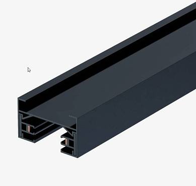 Шинопровод однофазный черный, трековая система серии EASY, 1000x34x20mm, (длина 1м)